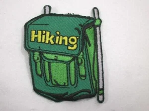 BackPack Hiking Camping Iron On Patch Green - Picture 1 of 1