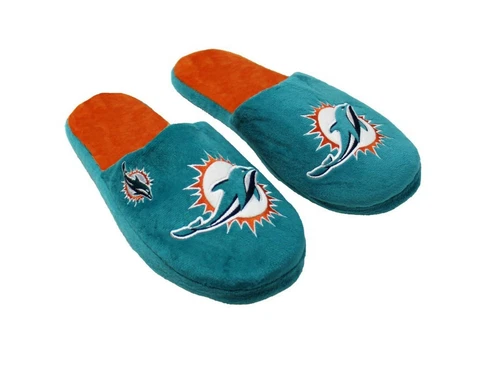 Forever Collectibles NFL Miami Dolphins Men's Slip On Slippers 13-14 Cover