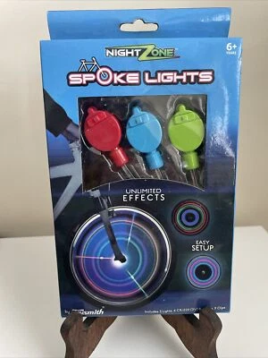 Luces de espiga para bicicleta NIGHT ZONE de Toysmith - Crea tus propios efectos - Nuevas Foto 1 de 4