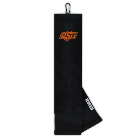 Oklahoma State University Cowboys OSU Embroidered Face/Club Towel with Carabiner Cover