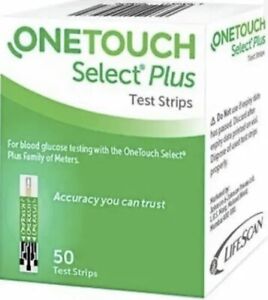 100 Brand New One Touch Select Plus Exp 01/24 2 boxes of 50 test strips