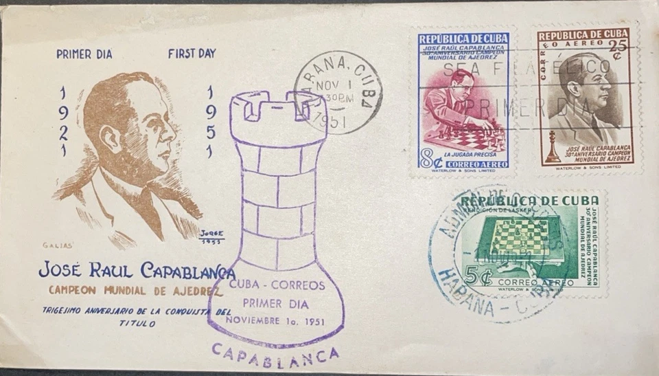 JOSÉ RAUL CAPABLANCA campeón mundial de Ajedrez sobre primer día 🇨🇺 La Habana - Imagen 1 de 1
