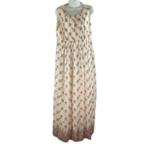 Somerset by Alice Temperley Cream Floral Silk Maxi Dress UK 16 - Picture 1 of 4