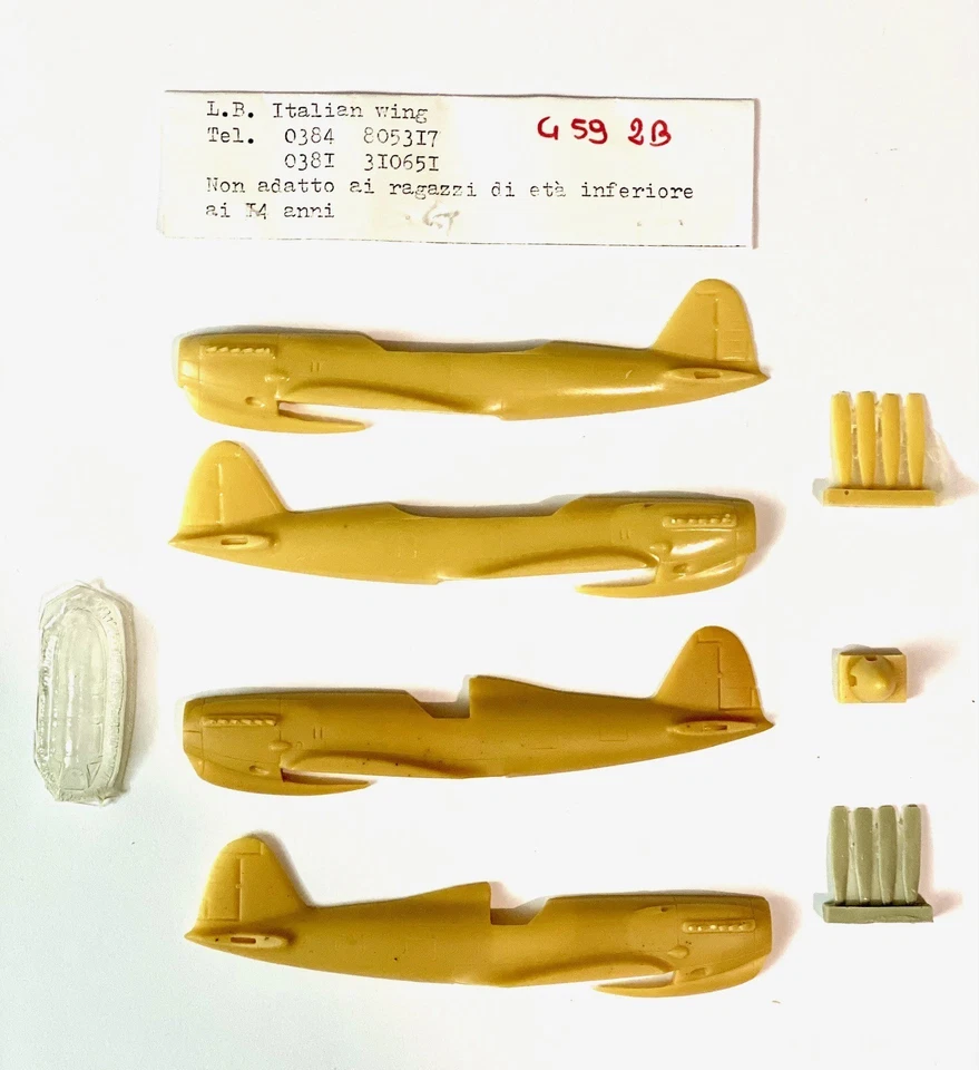 Fiat G.59 2B – Set Conversione Resina 1/72 – L.B. Italian Wing  RARISSIMO ‘70/80 - Immagine 1 di 4