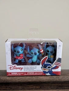 Disney Lilo & Stitch STITCH 4. Juli Patriotic Collector Set 3 Figuren 2" Neu im Karton - Bild 1 von 2