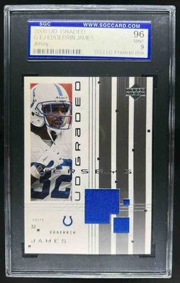 Camisetas Edgerrin James 2000 graduadas Upper Deck #G-EJ Colts SGC 9 Foto 1 de 2