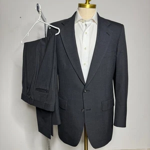 Kuppenheimer Premier Edition Men's 42R 34W Charcoal Wool Suit 2 Piece - Picture 1 of 12