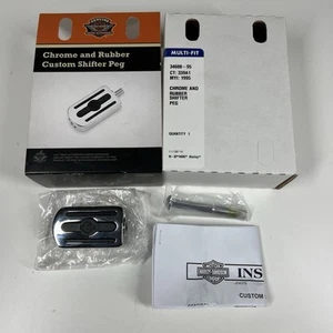 Harley Davidson OEM Chrome & Rubber Shifter Peg Shield XL FLH FXST FLST FXR FXDB - Picture 1 of 11