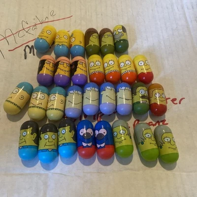 Los Simpson Mighty Beanz Lote de 30 Inc Duplicados 15 Diferentes Foto 1 de 4