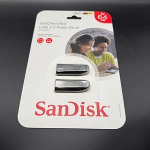 SanDisk - Unidad flash USB 3.0 Ultra 64 GB con cifrado de hardware (paquete de 2) - Imagen 1 de 4