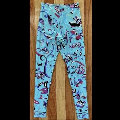 RARO LEGGINGS VINTAGE AÑOS 80 EMILIO PUCCI LYCRA SIN PIES AJUSTADOS AZULES GRANDES L MUY BUEN ESTADO Foto 1 de 4