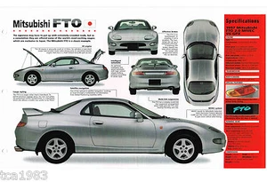 MITSUBISHI FTO SPEC SHEET/Brochure/Catalog:1997,1996,.. - Picture 1 of 4