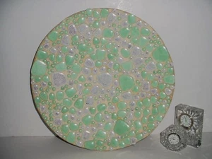 COOLE GROSSE PLATTE MID CENTURY MODERN ROCK ABSTRAKTES LADEGERÄT 15" DURCHMESSER - Bild 1 von 6