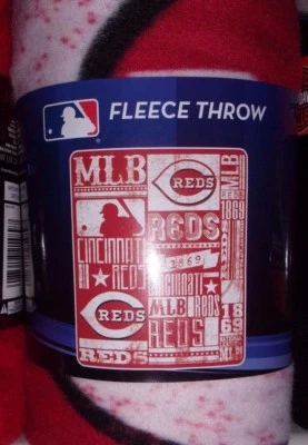 MLB CINCINNATI REDS POLAR FLEECE BLANKET 50”x60” - Image 1 of 2