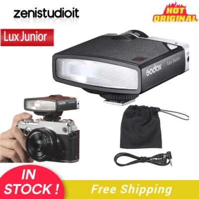 Câmera retrô EUA Godox Lux Junior GN12 flash Speedlite para Canon Sony Nikon Fuji - Imagem 1 de 4