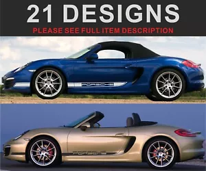 Porsche Boxster Rayas Laterales Calcomanías Pegatinas Gráficos 2012-EN ADELANTE Alta Calidad - Imagen 1 de 1