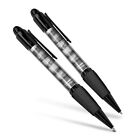 Set of 2 Matching Pens BW - Beautiful Stained Glass Ink Art #36930