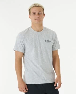 Rip Curl Tshirt Short Sleeve Mens Quick Dry Vaporcool Prepare Grey Marle - Image 1 of 3