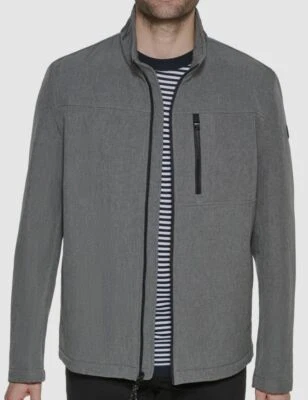 Chaqueta Abrigo Calvin Klein Para Hombre Gris Infinito Elastizado Suave Shell Talla XXL Foto 1 de 4