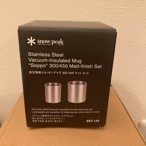 Snow Peak Vacuum-Insulated Mug Set of 300/450 Mat Finish JAPAN NEW - Picture 1 of 5