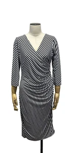 Women’s Small V-Neck Flare Dress | Knee-Length, Bust-Friendly, Elegant V1 - Picture 1 of 8