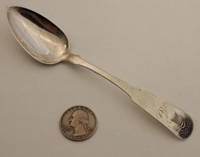 EDWARD WATSON Moneda Período Federal Plata GAVILLA DE TRIGO Shell Back CUCHARADITA 1810 Foto 1 de 4