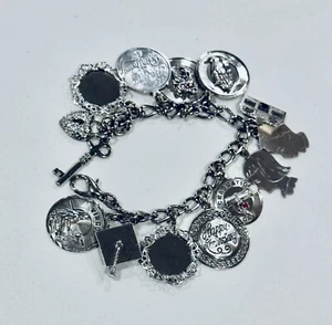 Vintage ‘60’s Sterling Silver Charm Bracelet 7 ½”L - Picture 1 of 22