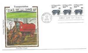2130 10.1c Oil Wagon 1890s Transportation series, Colorano "Silk" Cachet FDC  - Picture 1 of 1