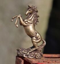 Vintage Tabletop Figurine Brass Horse Animal Statue Small Sculpture Home Decor