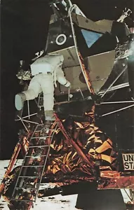 Armstrong Luft- und Weltraummuseum Postkarte Mondlandefähre Adler auf Mond H2* - Bild 1 von 2