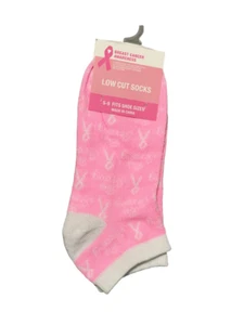 Calcetines de corte bajo Breast Caner Awareness - para mujer de 5 a 9 - rosa - Imagen 1 de 2