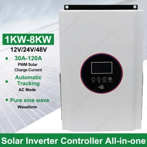 1KW-8KW 30A-120A PWM Charge Controller 12/24/48V Pure Sine Wave Solar Inverter - Picture 1 of 13