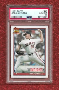 1991 TOPPS #445 GREG SWINDELL PSA 10 GEM MINT POP 1 CLEVELAND INDIANS ASTROS - Picture 1 of 1