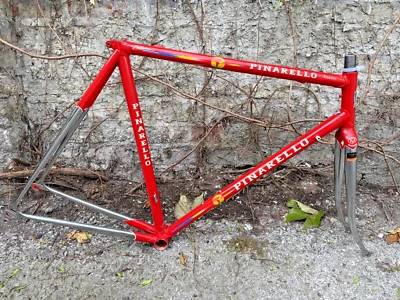 Pinarello Vuelta ARX Rennrad Rahmen frame rot red RH 54cm c-c Stahl Steel - Bild 1 von 4