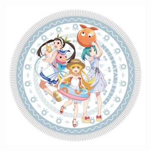 MONOGATARI series SHAFT Official Round Towel Oshino Shinobu Mayoi Yotsugi - Picture 1 of 4