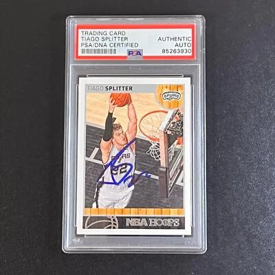 2013-14 Panini Hoops #202 Tiago Splitter Signed Card AUTO PSA Slabbed Spurs - Image 1 of 2