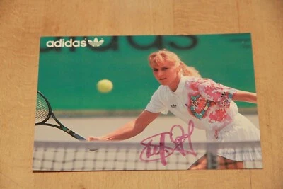 Autogramm Steffi Graf Autogrammkarte Postkarte handsigniert 15 x 10,5 cm - Bild 1 von 3