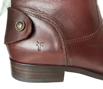 Frye Mint Melissa 桃花心木拉链短靴。 8 中号 只试过。 — 第 1/4 张图片