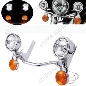 LED Fog Passing Turn Signal Light Bar For Harley Touring Electra Glide Road King - Picture 1 of 14