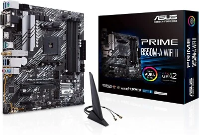 Asus Prime B550M-A WiFi II Scheda Madre PC Gaming mATX AMD AM4 DDR4 PCIe 4.0 M.2 - Immagine 1 di 4