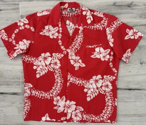 Camisa Hawaiana Vibrante Floral Hibisco Hibisco Para Hombres XLarge Hecha en Hawaii - Imagen 1 de 7