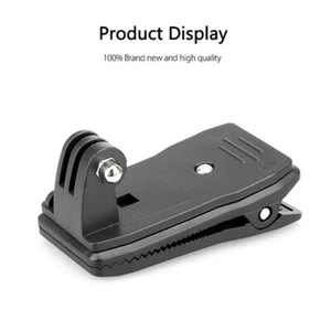 Action Camera 360° Rotation Backpack Hat Clip Clamp Mount For GoPro SJCAM EKEN y - Picture 1 of 12