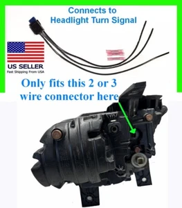 fits 21+ Durango Headlight Turn Signal Connector Plug Wiring Harness Socket Wire - Picture 1 of 1