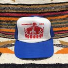 Vintage rzadka czapka "Breakfast King" Burger King Snapback Cap Trucker Hat