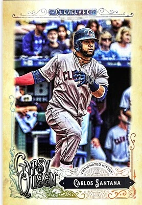 2017 Topps Gypsy Queen #293 Carlos Santana - Cleveland Indians Baseball Card    - Image 1 of 2