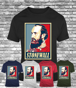 Neuf Militaire Général Stonewall Histoire Guerre Civile T-Shirt Homme Confédération 