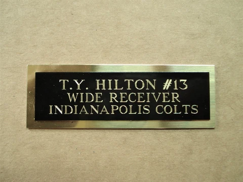 T.Y. Hilton Football Card Indianapolis Colts Card Plaque Nameplate 1" X 3" Cover