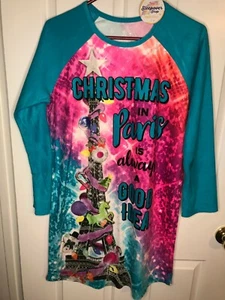 NWT Girls Justice Night Gown- Christmas in Paris is always a Good Idea - Picture 1 of 7