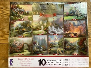 Thomas Kinkade Painter Of Light Collectors Edition 10 Jigsaw Puzzle Set - Picture 1 of 16