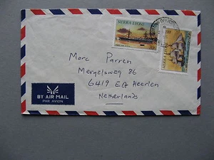 SIERRA LEONE, cover to the Netherlands 1985, sailship cable ship - Picture 1 of 1
